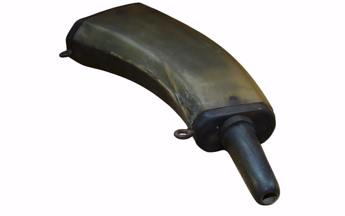 Pulverhorn aus naturhorn - pulverhorn,