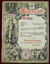 Lübeck (?) mit Reichsadler (?) ), Klempner, alter Gesellenbrief, 19. Jh. blanko