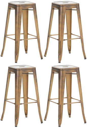 4er set barhocker joshua gold - set,