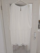 Traumhaftes Spitzenkleid MIT Viel Spitze   In Weiss Gr.48 