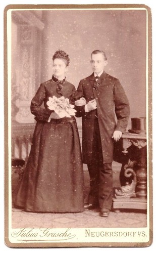 Cdv foto 1900 ehepaar - um,