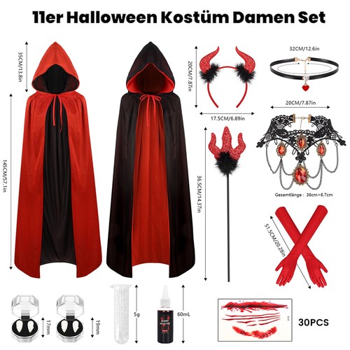 Teufel kostüm damen halloween - damen,