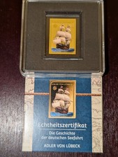 1/500 Oz Goldbarren 3000 Francs Tschad Deutsche Seefahrt Adler Von Lübeck Zerti