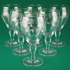 6 Irish Whisky Coffee Gläser Old Bushmills 14 cm Goldrand Secondhand