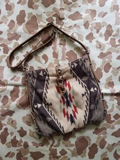 Ralph Lauren Tasche Tweed Blanket Bag Navajo Aztec Native Wolle Leder RRL Filson