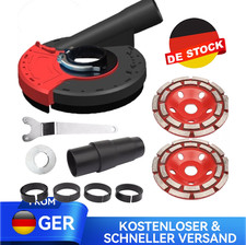 Absaughaube für Winkelschleifer + 2 x Diamantschleiftopf 125 mm Estrich Beton