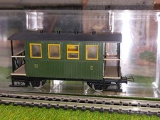 Egger Bahn Personenwagen, grün, OVP, H0e, Schmalspur
