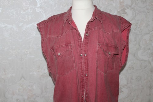 Rote jeansweste herren l - rote,
