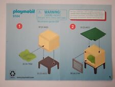 Playmobil Bauanleitung 9104 Bausatz Kaninchen Stall A6 , 2 Seiten