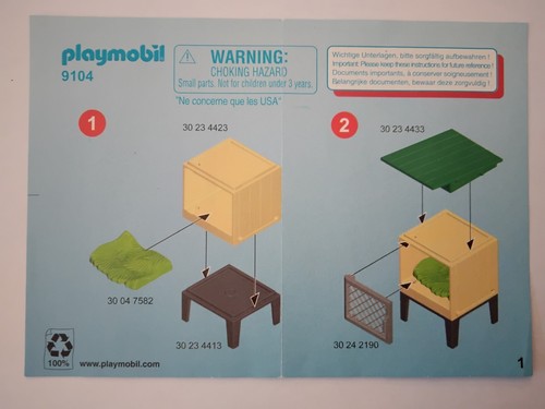 Playmobil bauanleitung 9104 - playmobil,