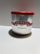 Großer roter Eiskübel Smirnoff BBQ Party Bar Männerhöhle 25 cm Retro von 1993 Vintage