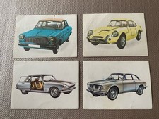 Konvolut ! 4 alte  Auto Sammelbilder 60er Jahre Belgien
