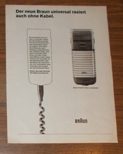 Seltene Werbung vintage BRAUN VARIO 3 UNIVERSAL L Rasierer ohne Kabel 1985