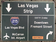 US Strassenschild Las Vegas Strip Freemont Street - 58x43 cm McCarran Airport