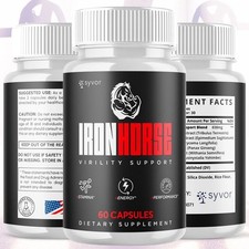 1-3er Pack Iron Horse for Men Advanced Formula Vitamin Max Ergänzung 60Kapsel DE