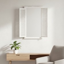 Wandspiegel mit Fensterladen +