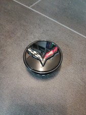 Corvette C7 ZO6 Original Felgen Deckel Center Cap Emblem Schwarz 1x
