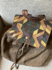 Wildleder Rucksack der Marke Sessun, Braun Mit Muster!!!***