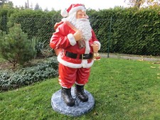 Weihnachtsfigur Weihnachtsmann mit Sack lebensgroß 185 cm Santa Garten Deko