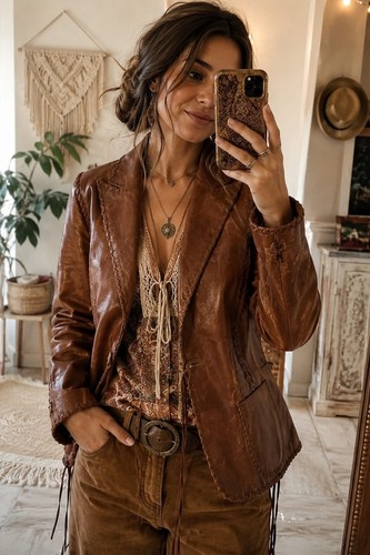 Vintage lederjacke damen - damen,
