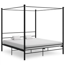 vidaXL Himmelbett Schwarz