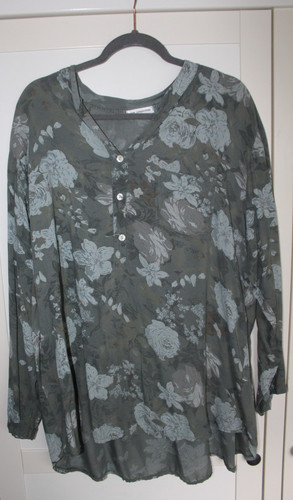 Bluse gr xl oliv - bluse,
