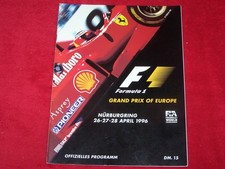 Programm Grosser Preis von Europa 1996 Nürburgring