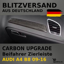 Carbon Blende Armaturenbrett Audi A4 B8 8K 2008–2015 Beifahrer Dekor Innenraum