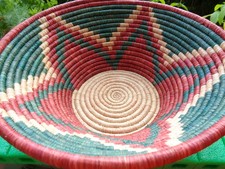 Art Batoro Raffia Korb Afrika Dekokorb Wohndesign Tolle Naturfarben Handarbeit#A