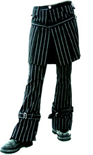 ADERLASS EBM pinstripe Gothic-Hose Rock Bondagehose Black SteamPunk M NEU