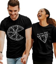Valentinstag Pizza Partner T-Shirt Set | Partner Look | Beziehung | Couple | BFF