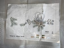 TISCHDECKE WEIHNACHT zum Sticken 80cmx80cm-bedruckt RICO Design-BAUMWOLLE