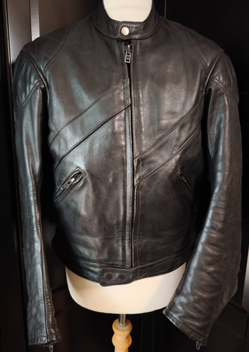 Herren echtes leder motorrad - echtes,