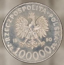 Polen 100.000 Zloty,1990 10J