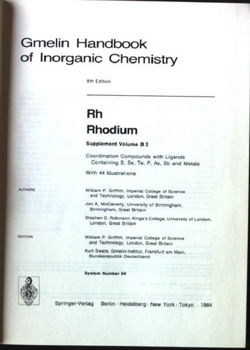 Gmelin handbook inorganic - gmelin,