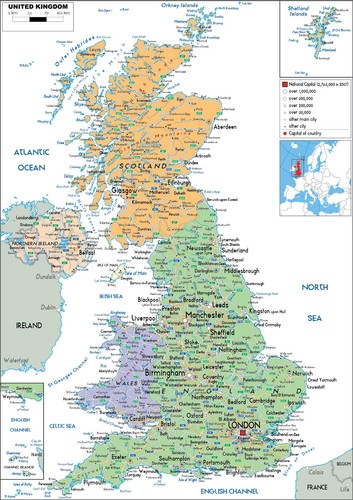 Großbritannien karte von - großbritannien,