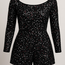 Jumpsuit kurz schwarz mit