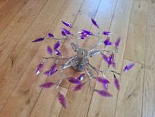 Deckenleuchte in Chrom Lila