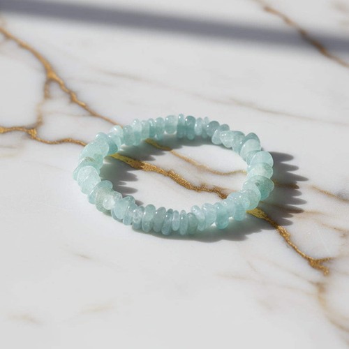 Aquamarin splitterarmband - aquamarin,