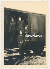 Foto Soldaten Wehrmacht auf Transport-Eisenbahnwaggon 2.WK (t410)