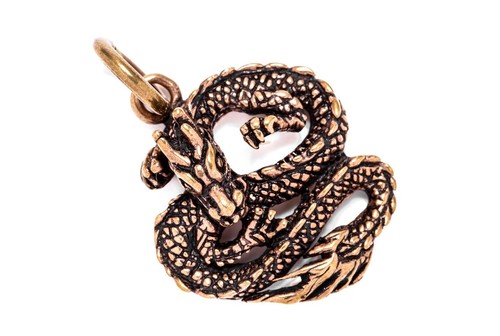 Drachen anhänger aus bronze - anhänger,