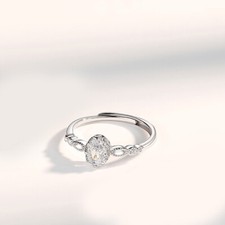 Ring mit Zirkonia Oval 48 - 57