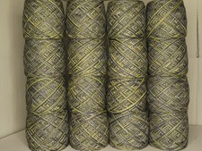 1620 gr Senf-Grau-Pastell 60%Wolle GARNPAKET Strickwolle Handarbeit Wollpaket