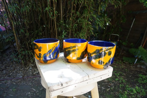 übertopf planter blau orange - blau,