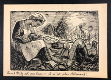 AK Rot Kreuz Schwester WK1 - Quand fritz est par terre ...il n'est plus Allemand