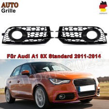 Für Audi A1 8X 10-14 Vorne Stoßstange Nebelscheinwerfer Grill Gitter Schwarz DHL