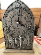 Zinn Uhr Kaminuhr Spitzweg