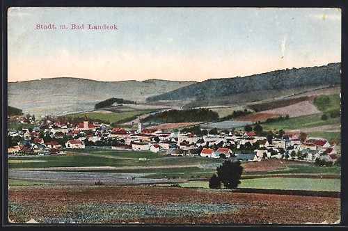 Postcard landeck city with - postcard,