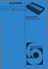 Service Schematics für Bang Olufsen Beocord 3300(2941,2942,2943,2945) 