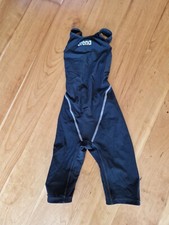 Arena Wettkampf-Badeanzug für Damen Schwarz, Offener Rücken Gr. DE 26-28